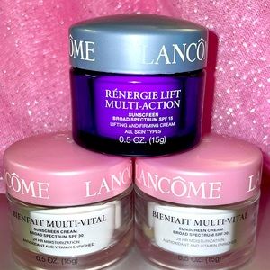 Lancôme Set Of Three Moisturizers Multi-Action & Multi-Vital Creams 0.5 oz Each